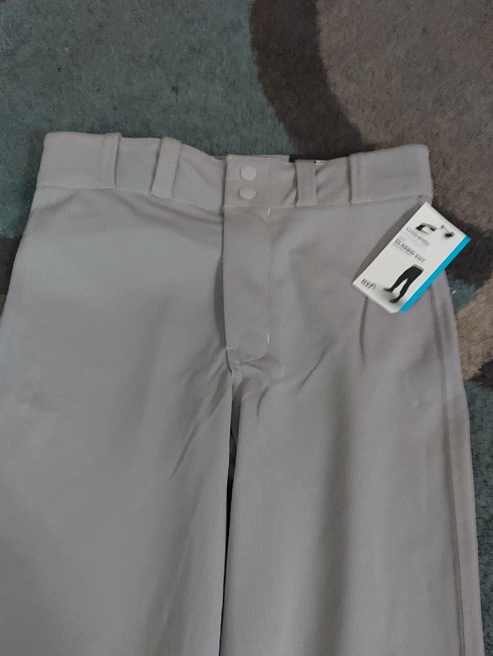 Champro Light Gray Baseball Pants with Belt Loops - Youth Large